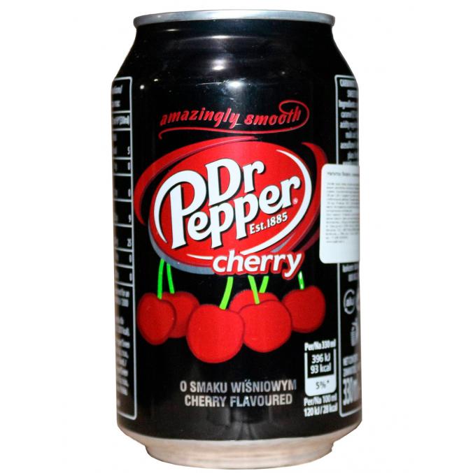 Газированный напиток Dr Pepper Cherry Вишня 330 мл ж/б