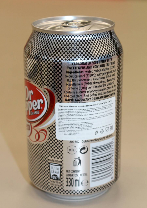 Dr Pepper Zero диет 330 мл ж/б