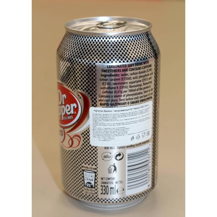 Dr Pepper Zero диет 330 мл ж/б