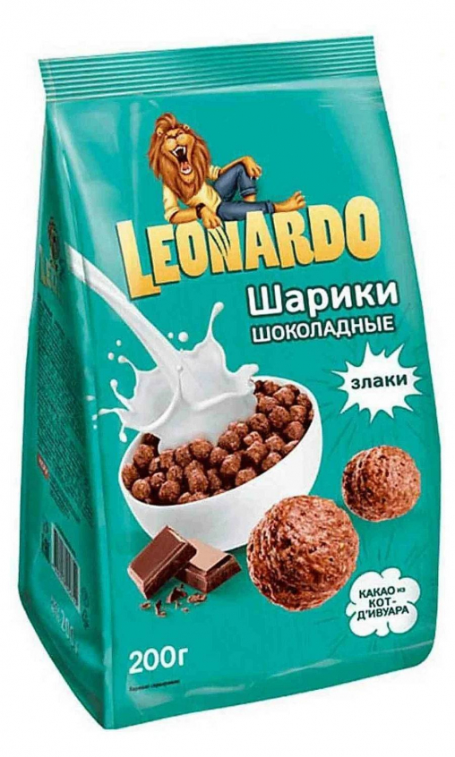 Завтрак готовый Leonardo шоколадные шарики 200 г