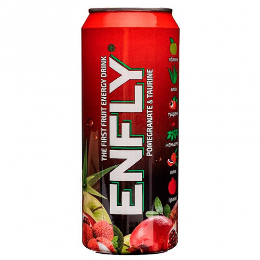 Энергетический напиток Enfly Гранат красный 450 мл