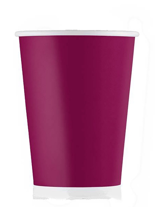 Бумажный стакан ECO CUPS Бордо d=80 250 мл