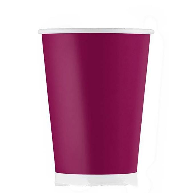 Бумажный стакан ECO CUPS Бордо d=80 250 мл