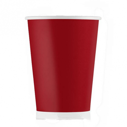 Бумажный стакан ECO CUPS Красный d=80 250 мл