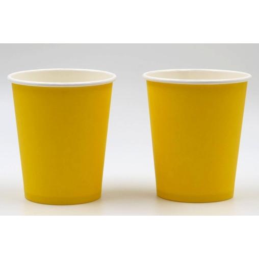 Бумажный стакан ECO CUPS Желтый d=80 250 мл