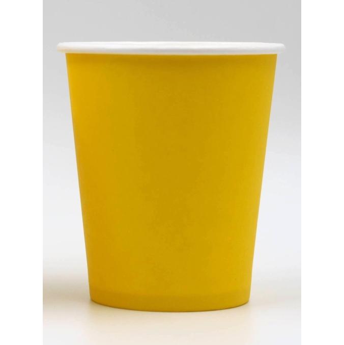 Бумажный стакан ECO CUPS Желтый d=80 250 мл