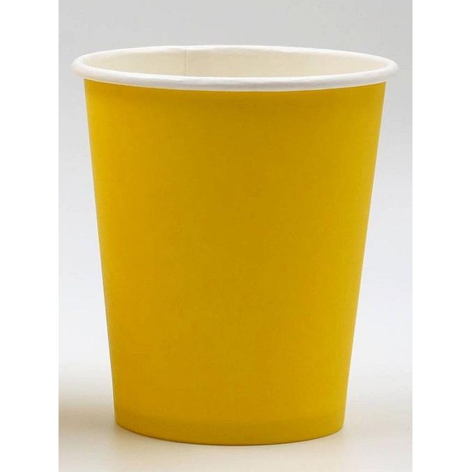 Бумажный стакан ECO CUPS Желтый d=80 250 мл