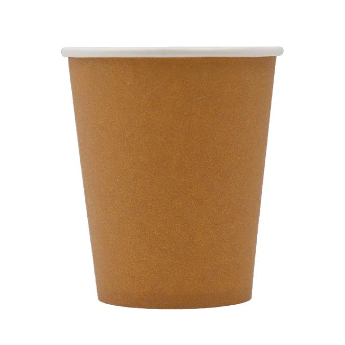 Бумажный стакан ECO CUPS Темный крафт d=80 250 мл