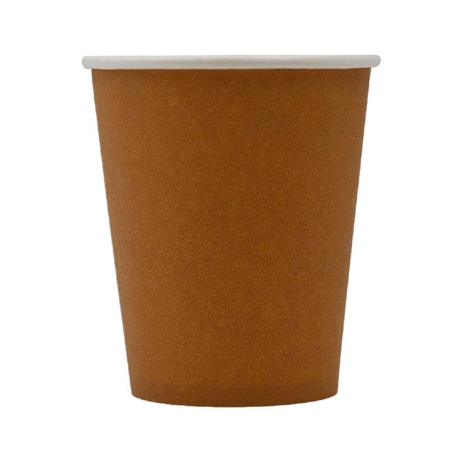 Бумажный стакан ECO CUPS Темный крафт d=80 250 мл