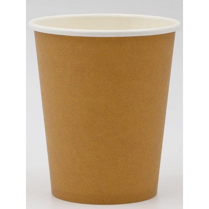 Бумажный стакан ECO CUPS Темный крафт d=80 250 мл