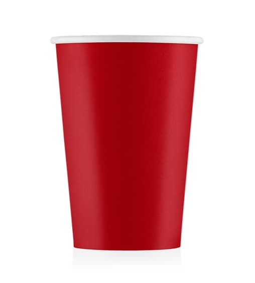 Бумажный стакан EcoCups Красный d=90 300 мл