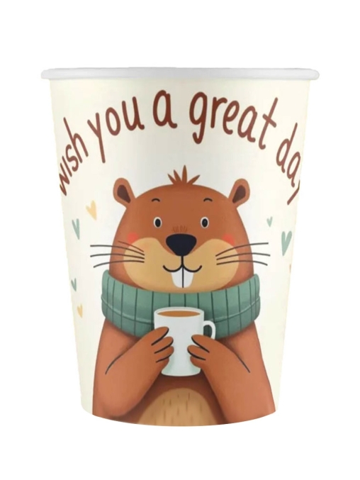 Бумажный стакан EcoCups БОБР d=90 350/400 мл