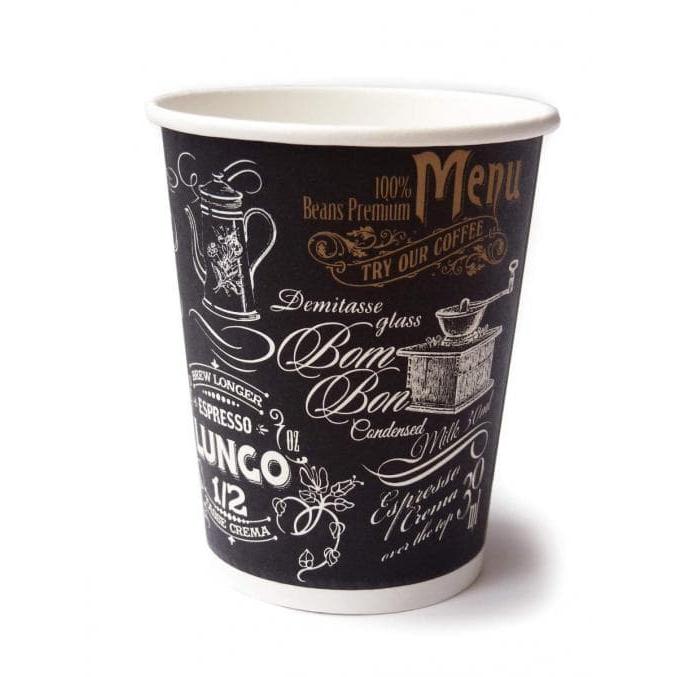 Бумажный стакан ECO CUPS Меню d=80 250 мл