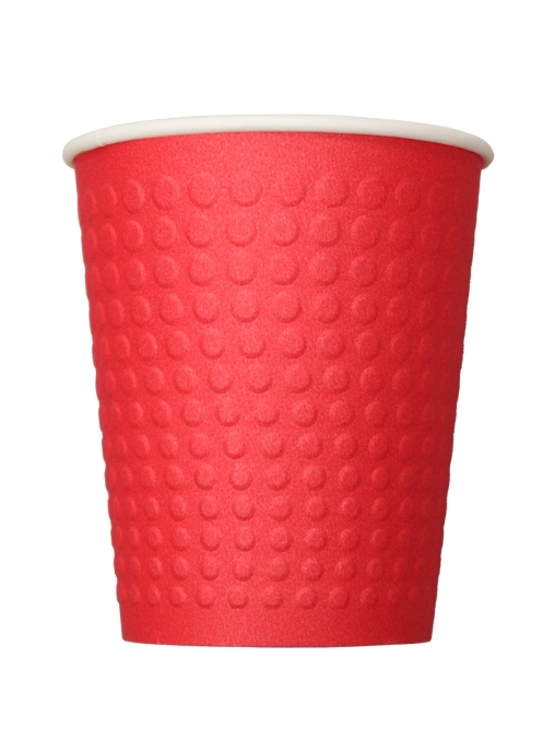 Бумажный стакан EcoCups кроко-конгрев Красный d=80 250 мл