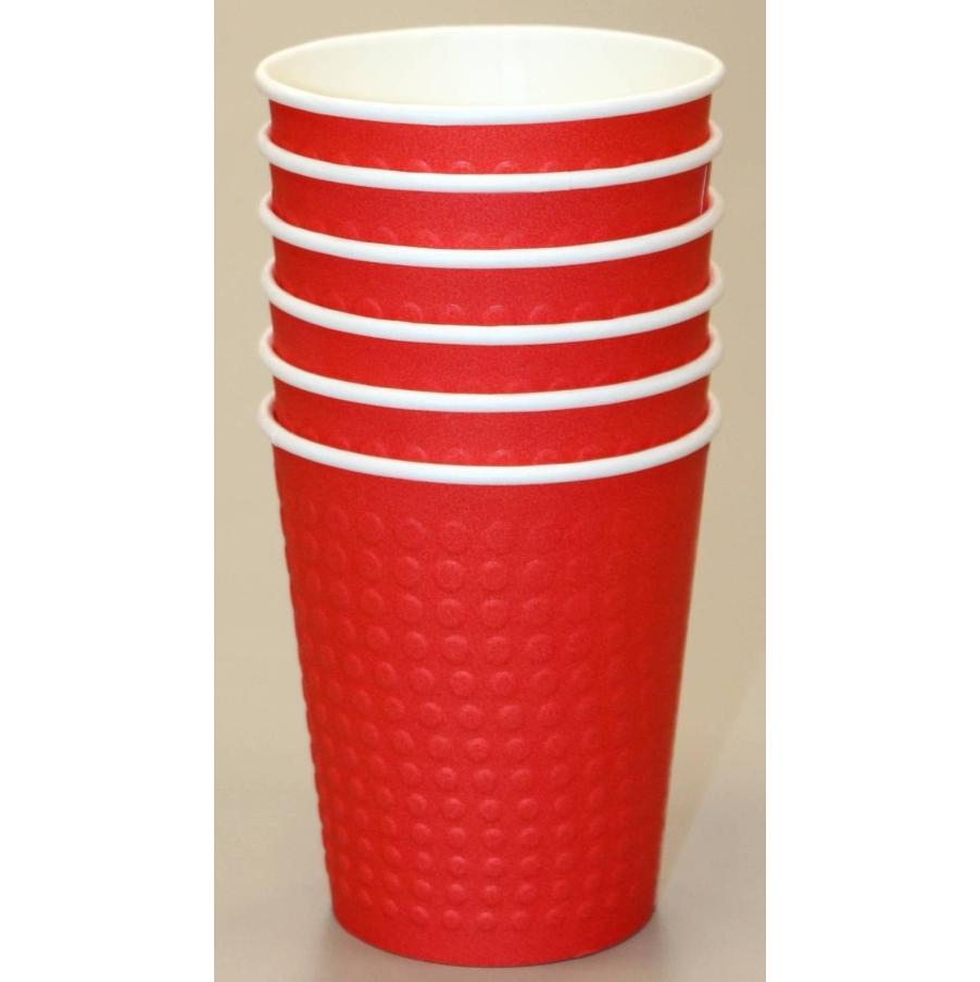 Бумажный стакан EcoCups кроко-конгрев Красный d=80 250 мл