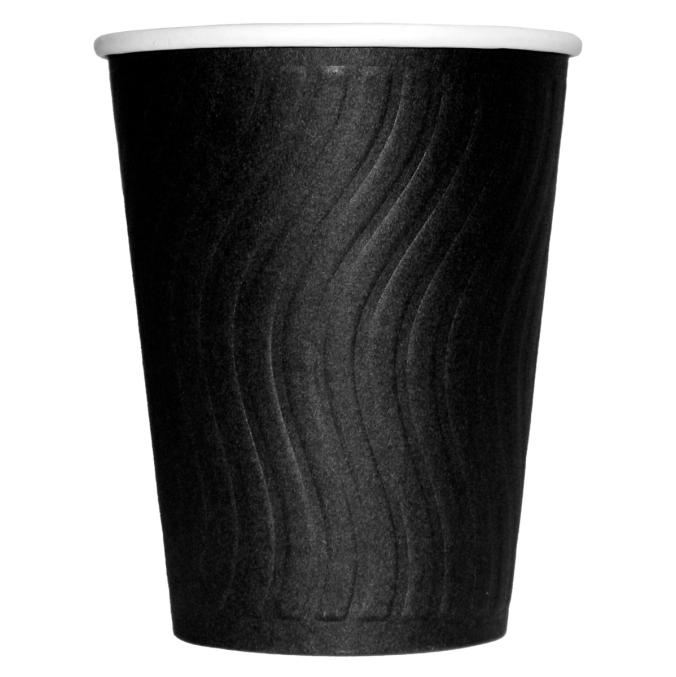 Бумажный стакан Eco Cups конгрев Черная Волна d=90 350 мл