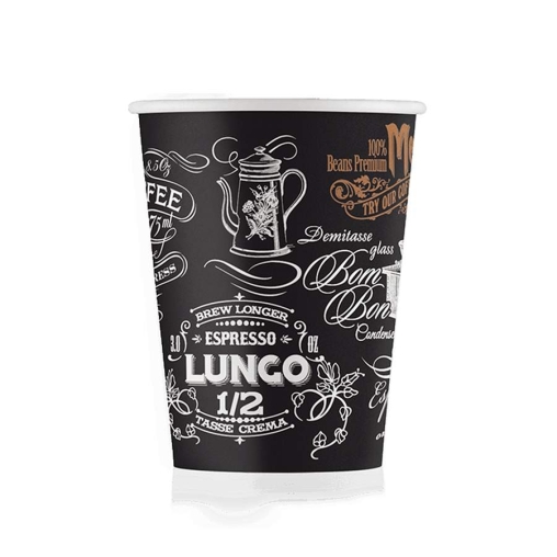 Бумажный стакан ECO CUPS Меню d=80 250 мл