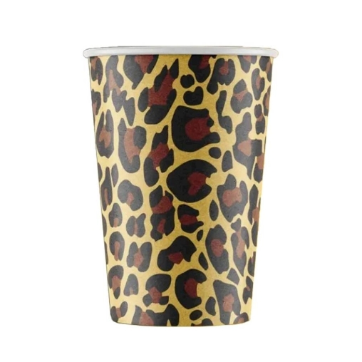 Бумажный стакан EcoCups НАШ ЛЕОПАРД d=90 350/400 мл