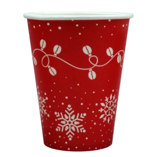 Бумажный стакан EcoCups Кофейная гирлянда d=90 350/400 мл