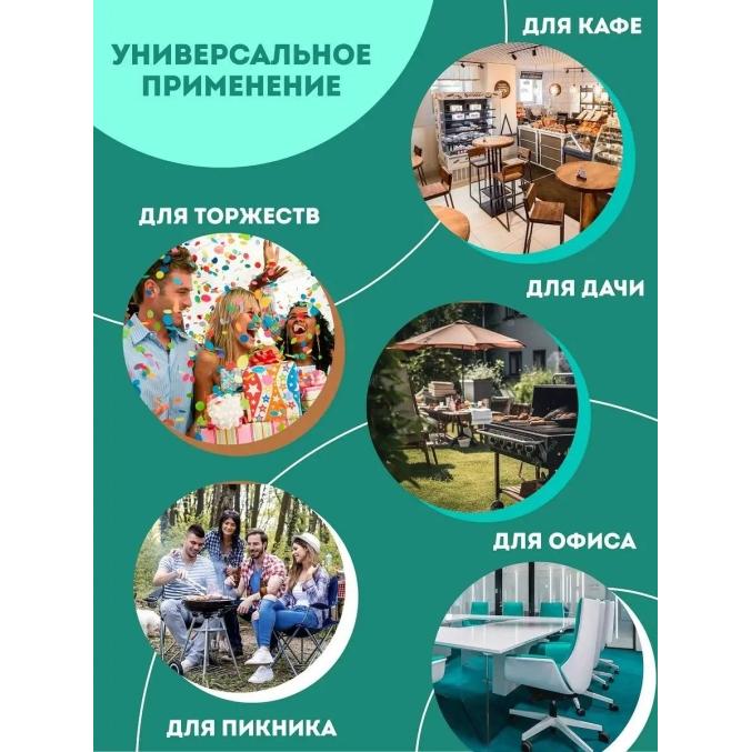 Тарелка EcoCups бумажная Белая d=170 мм