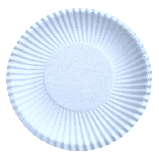 Тарелка EcoCups бумажная Белая d=210 мм