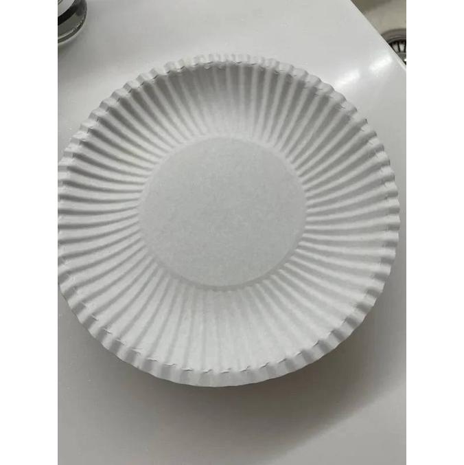 Тарелка EcoCups бумажная Белая d=210 мм