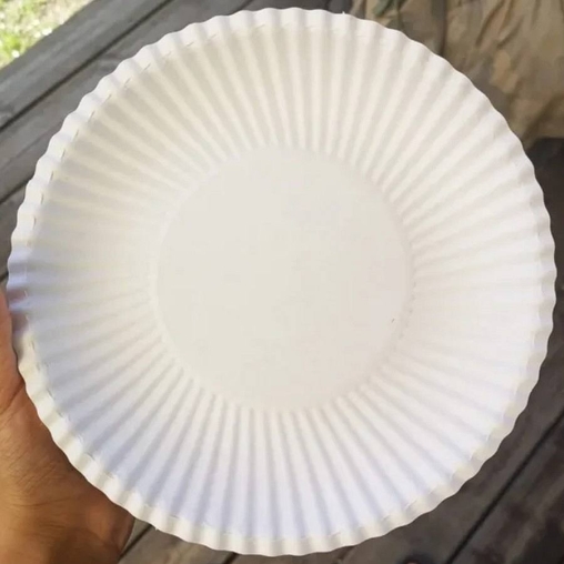 Тарелка EcoCups бумажная Белая d=210 мм