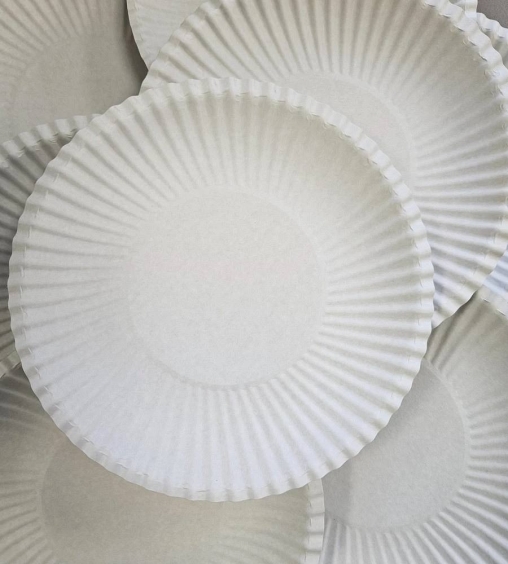 Тарелка EcoCups бумажная Белая d=210 мм