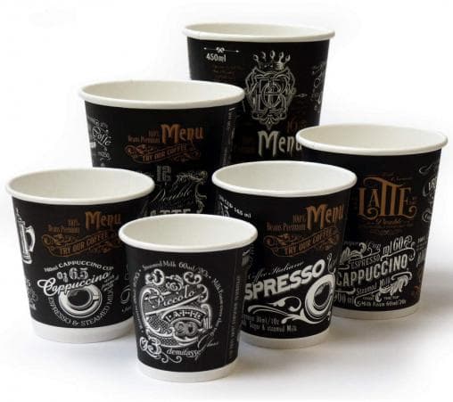 Бумажный стакан ECO CUPS Меню d=73 175 мл