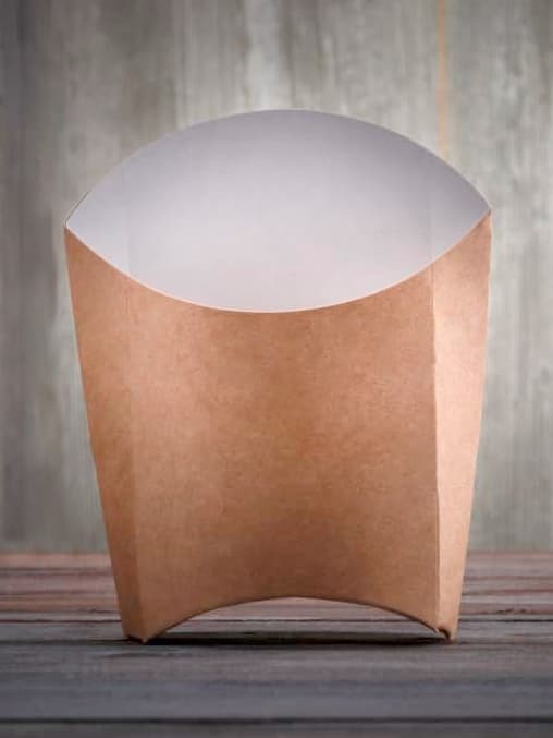 Упаковка для картофеля фри Ecofry-M Крафт 76×54×126 мм