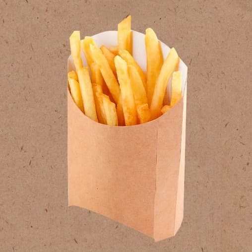 Упаковка для картофеля фри Ecofry-M Крафт 76×54×126 мм