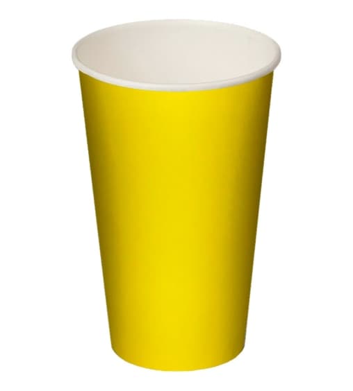 Бумажный стакан Ecopak Желтый d=90 450 мл