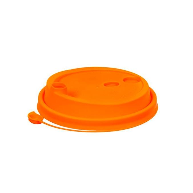 Крышка с колпачком на поводке FLIP-TOP Оранжевая матовая d=90