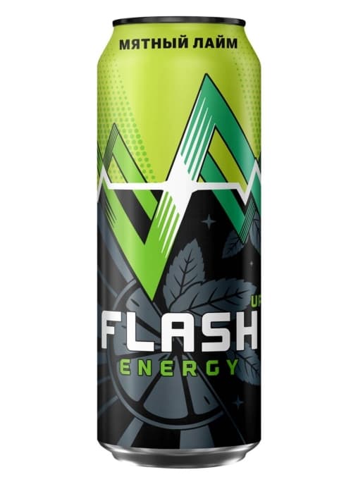 Энергетический напиток Flash Up Energy Мятный Лайм 450 мл ж/б