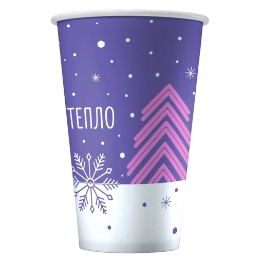 Бумажный стакан ТЕПЛО d=80 300 мл