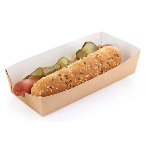 Лоток HOTDOG Крафт-белый 165×70×40 мм