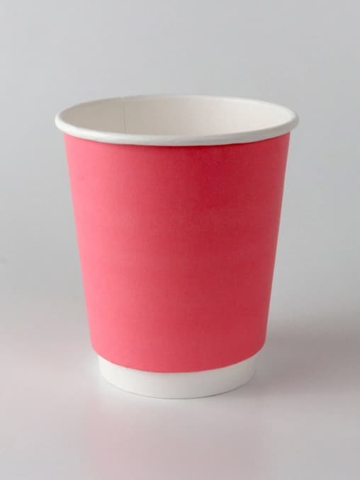 Бумажный стакан 2-слойный Розовый d=80 250 мл