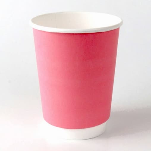 Бумажный стакан 2-слойный Розовый d=90 350 мл