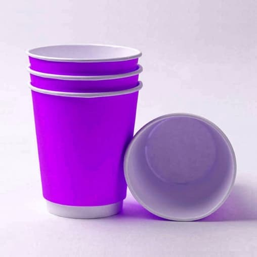 Бумажный стакан 2-слойный Фиолетовый d=80 250мл