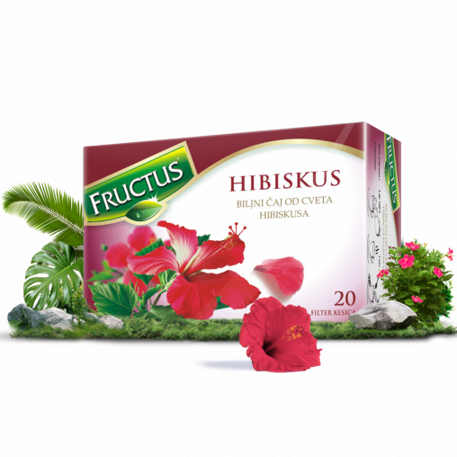 Чай FRUCTUS из цветков гибискуса 20 пак. × 1,5 г