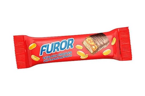 Шоколадный батончик Furor с карамелью нугой и орехами 35 г
