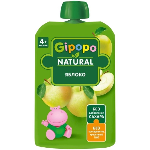 Пюре детское GIPOPO ЯБЛОКО 90 г пауч