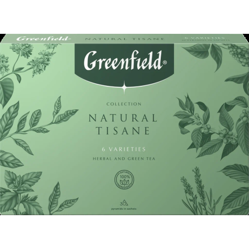 Greenfield Natural Tisane Коллекция листового чая в пирамидках 6 видов 30 пирам. 54 г