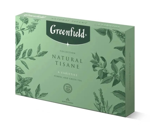 Greenfield Natural Tisane Коллекция листового чая в пирамидках 6 видов 30 пирам. 54 г