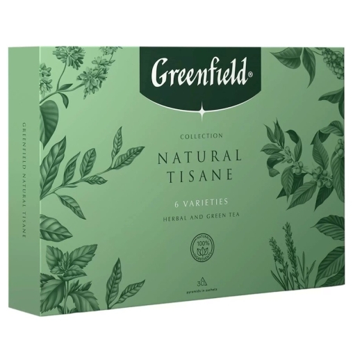 Greenfield Natural Tisane Коллекция листового чая в пирамидках 6 видов 30 пирам. 54 г
