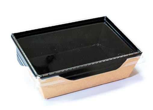 Салатник Geobox450 с прозр. крышкой Black series 450 мл 143×115×54 мм