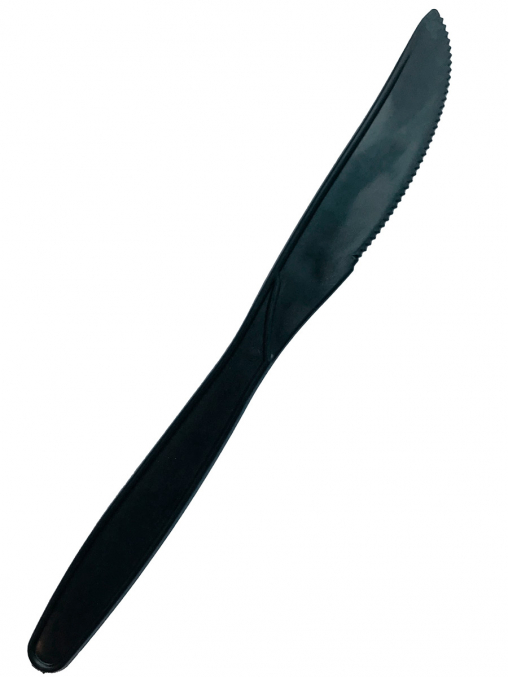 Нож большой биоразлагаемый черный 190 мм