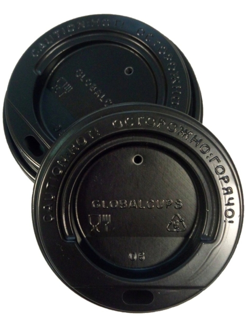 Крышка GLOBALCUPS с открытым питейником Черная d=80