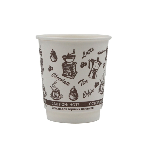 Стакан бумажный двухслойный GlobalCups d=80 250 мл