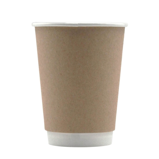 Стакан бумажный двухслойный GlobalCups Крафт d=90 300 мл
